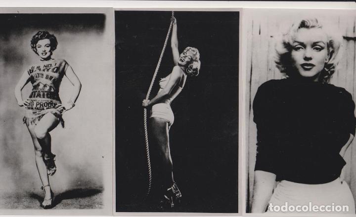 Cine: Marilyn Monroe. Lote de 3 Fotograf&iacute;as (17x11) Reedici&oacute;n de 2004