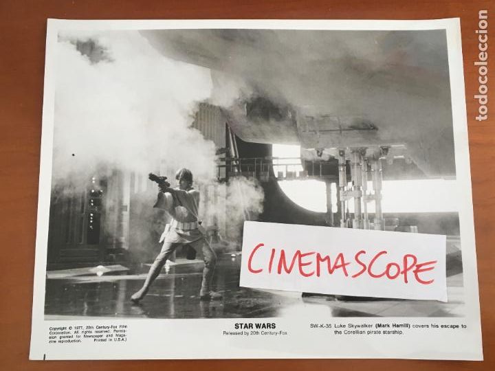 Cine: star wars la guerra de las galaxias foto original estreno americana Mark Hamill
