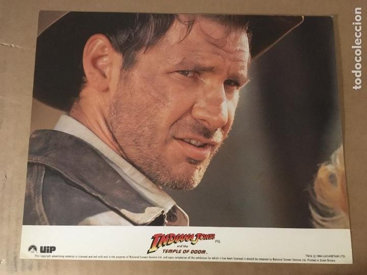 Cine: indiana jones y el templo maldito steven spielberg harrison ford fotocromo original estreno usa