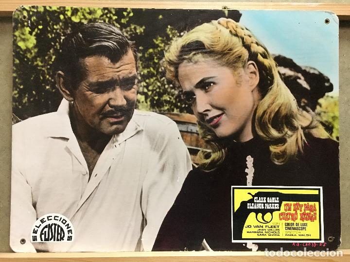 Cinema: ABN66 UN REY PARA CUATRO REINAS CLARK GABLE ELEANOR PARKER FOTOCROMO CARTON ORIGINAL ESTRENO