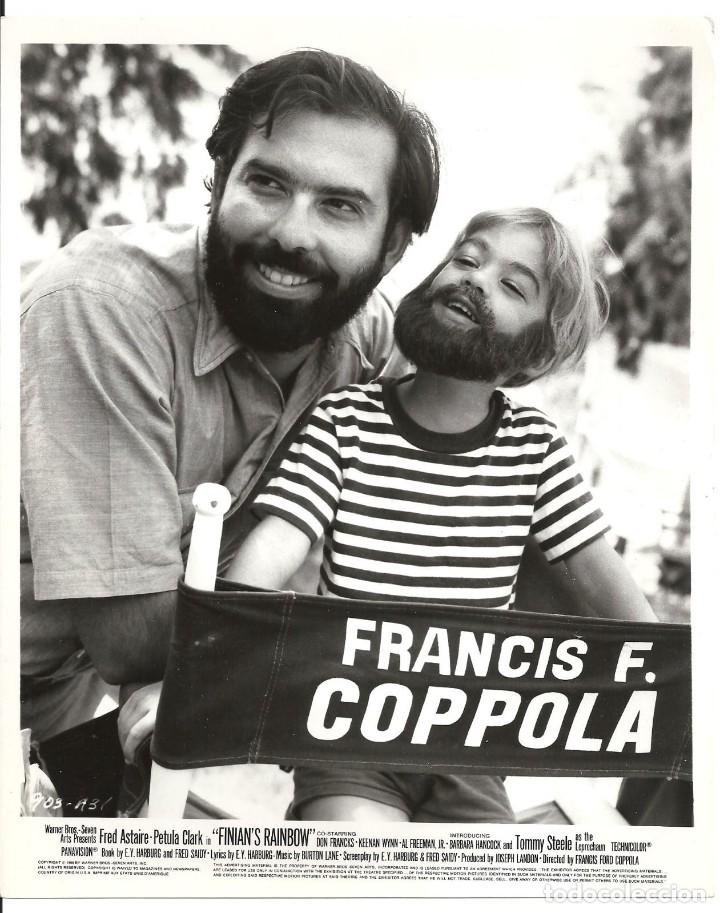 Cine: F35390 FRANCIS FORD COPPOLA e hijo EL VALLE DEL ARCO IRIS DIRECTOR FOTO B/N ORIGINAL AMERICANA