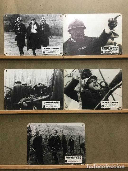 Cinema: ABN83 HOMBRES CONTRA LA GUERRA FRANCESCO ROSI SET 5 FOTOCROMOS CARTON ORIGINAL ESTRENO