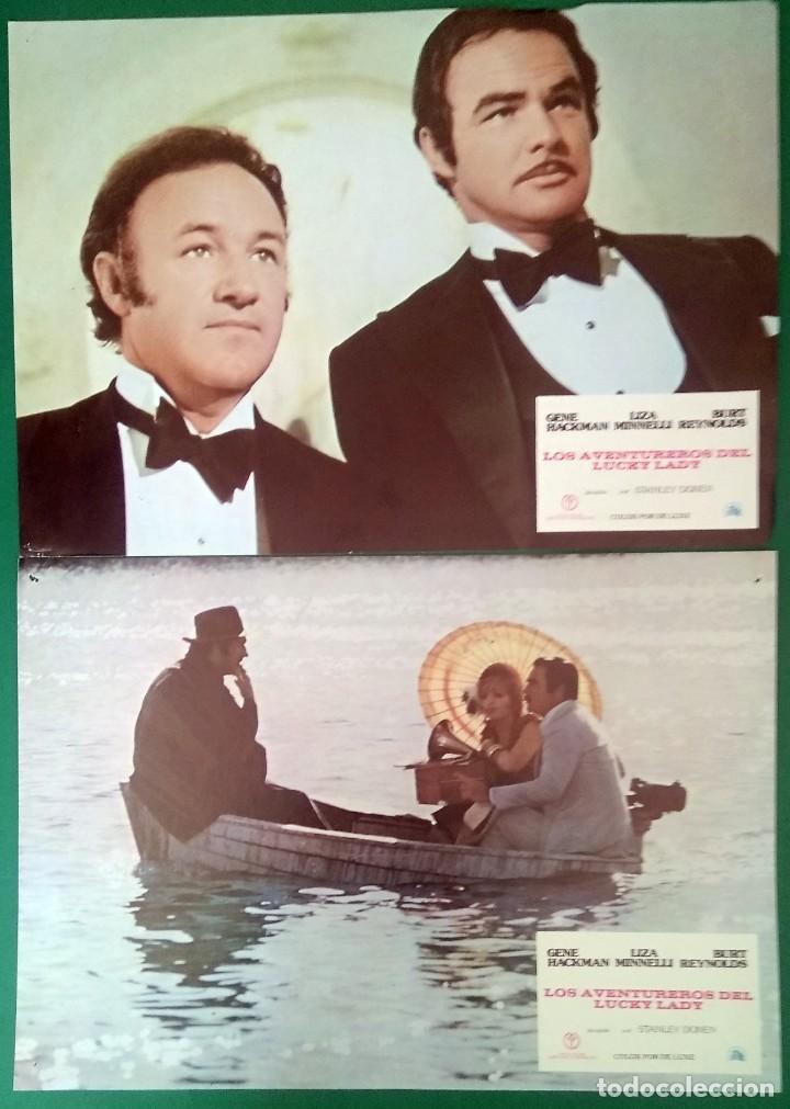 Kino: 2 FOTOCROMOS LOS AVENTUREROS DEL LUCKY LADY 1975 Liza Minnelli, Gene Hackman, Burt Reynolds,. F1