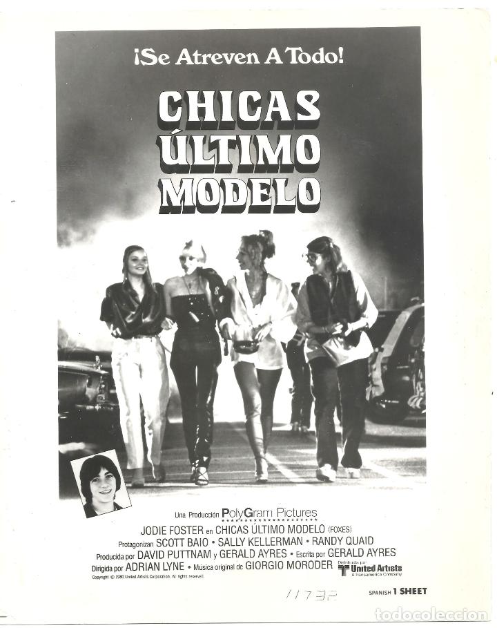 Kino: F32213 FOXES JODIE FOSTER FOTO B/N ORIGINAL AMERICANA