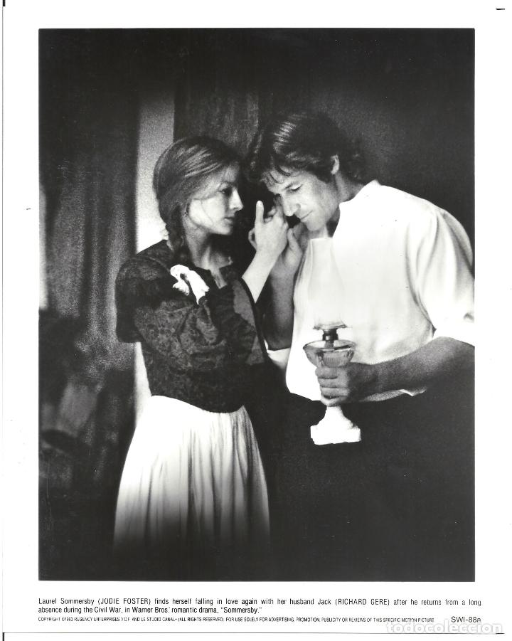 Cin&eacute;ma: F32229 JODIE FOSTER RICHARD GERE SOMMERSBY FOTO B/N ORIGINAL AMERICANA