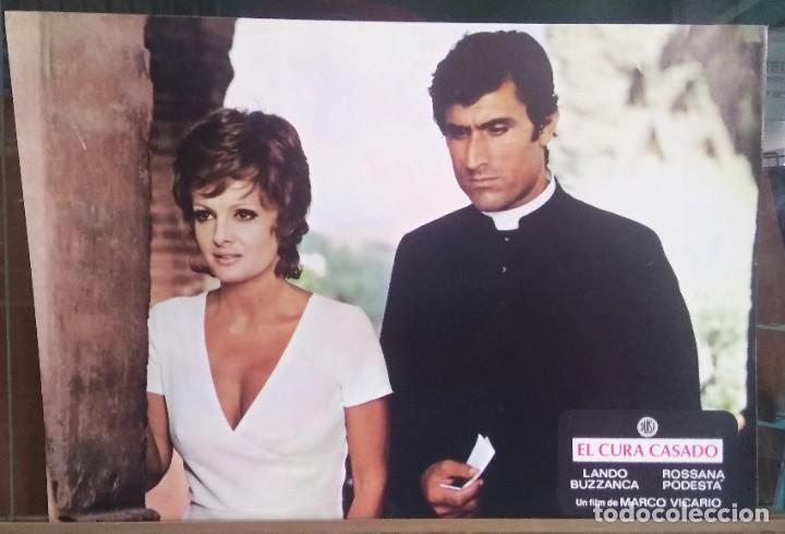 Cinema: FOTOCROMO CINE - EL CURA CASADO - LANDO BUZZANCA Y ROSSAN PODESTA -EXCELENTE - F2