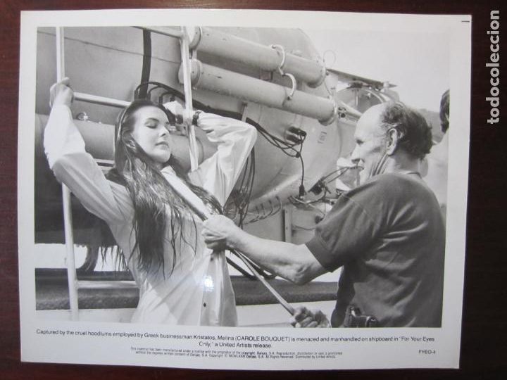 Cine: 007 Solo para sus ojos - foto original b/n - James Bond - Carole Bouquet For Your Eyes Only