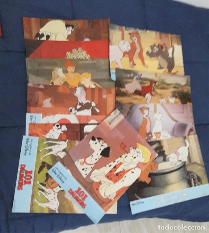 Cine: 101 DALMATAS - LOTE DE 12 TARJETAS DE VEST&Iacute;BULO ORIGINALES - DISNEY / WARNER ESPA&Ntilde;OLA