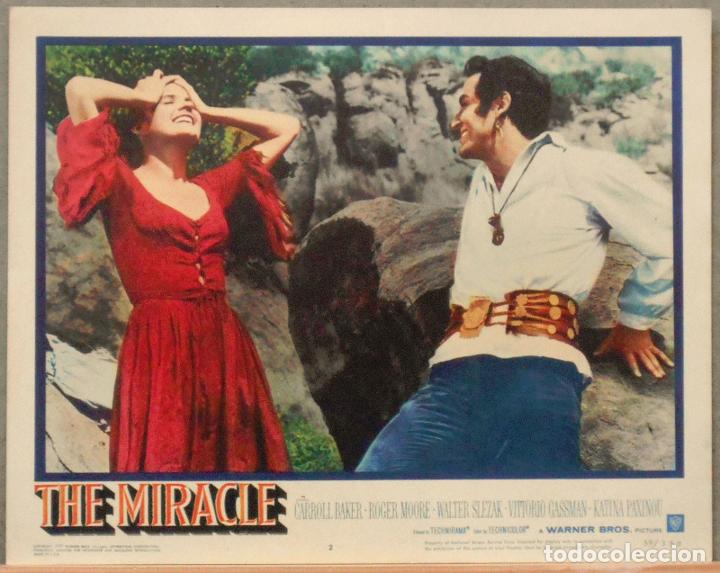 Cine: LCJ 842D PROMESA DE AMOR CARROLL BAKER ROGER MOORE LOBBY CARD ORIGINAL AMERICANO