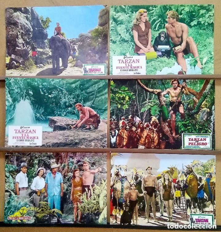 Cine: TARZAN . 6 PELICULAS DE LEX BARKER DISTINTAS - 6 FOTOCROMOS - BUENO - F5