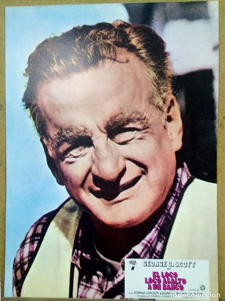 Kino: FOTOCROMO DE CINE - EL LOCO LOCO ASALTO A UN BANCO - GEORGE C. SCOTT - EXCELENTE SIN MARCAS- F3