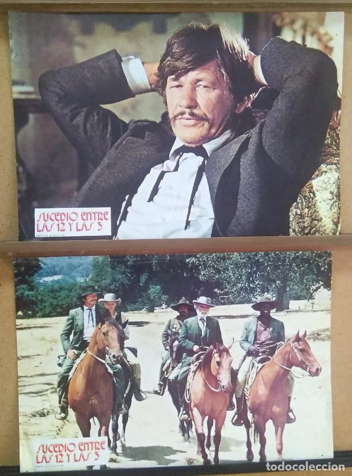Cinema: 2 FOTOCROMO CINE - SUCEDI&Oacute; ENTRE LAS 12 Y LAS 3,- CHARLES BRONSON - - LOTE DE 2 - F3