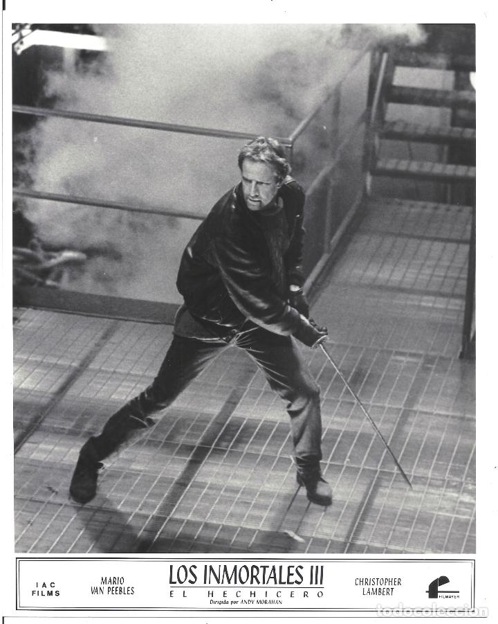 Cine: F32267 CHRISTOPHER LAMBERT LOS INMORTALES 3 FOTO B/N ORIGINAL AMERICANA