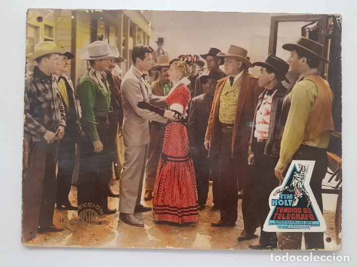 Cinema: Tendido de tel&eacute;grafo. Tim Holt, Gail Davis, Hugh Beaumont, Mari Blanchard FOTOCROMO CARTON