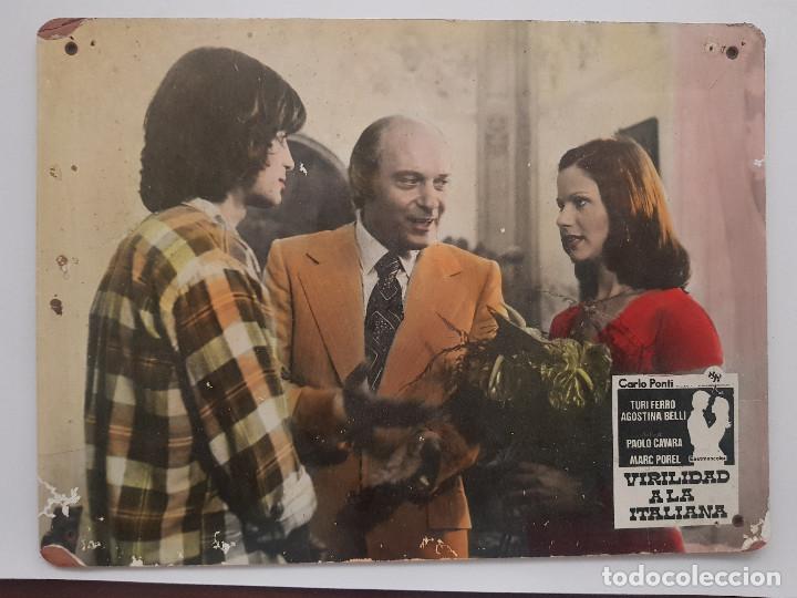 Cinema: Virilidad a la italiana. Turi Ferro, Agostina Belli, Marc Porel, Anna Bonaiuto FOTOCROMO DE CARTON