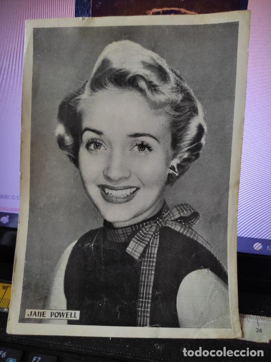 Cin&eacute;ma: JANE POWELL 2 ARTISTAS PANTALLA REVISTA FLORITA FOTO CROMO 17 X 12 CMS PAPEL FINO GARABATOS