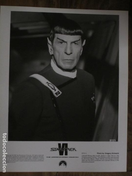 Cine: Star Trek VI: The Undiscovered Country - foto original b/n - Leonard Nimoy