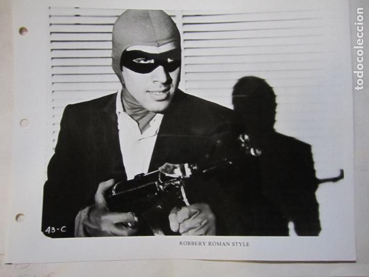 Cine: Adriano Celentano - FOTO ORIGINAL B/N - Robbery Roman Style Super rapina a Milano