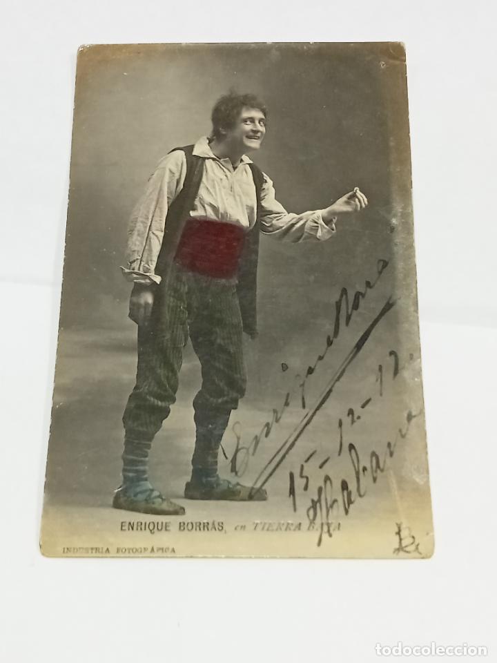 Cin&eacute;ma: TARJETA POSTAL. ARTISTA ENRIQUE BORRAS. CON FIRMA MANUSCRITA. 1912. VER