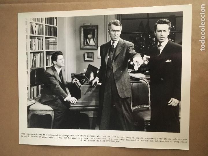 Cine: la soga james stewart farley granger alfred hitchcock foto original reposicion 1983