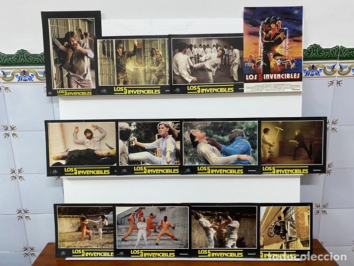 Cinema: Los cinco invencibles. Joe Lewis, Richard Norton, Bong Soo Han. 11 FOTOCROMOS ORIGINALES Y GUIA.