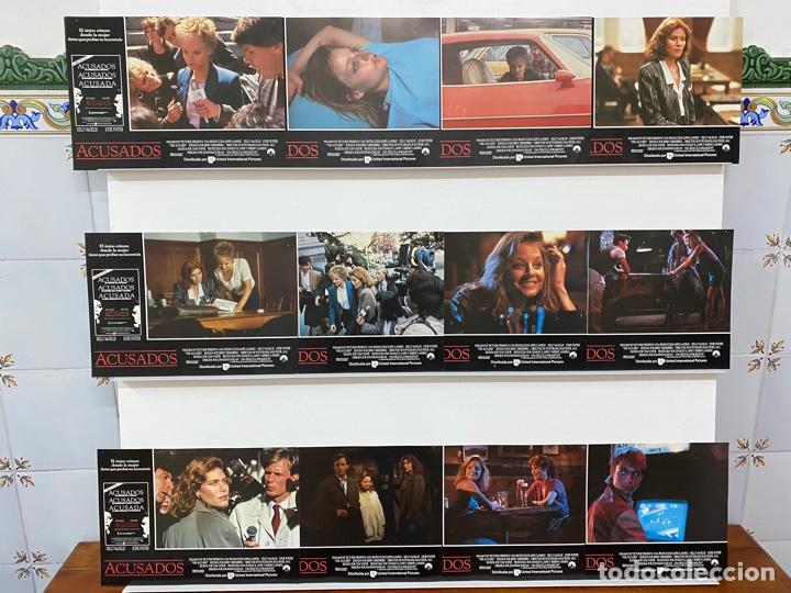 Cinema: Acusados. Jodie Foster, Kelly McGillis, Bernie Coulson, Ann Hearn. 12 FOTOCROMOS ORIGINALES.