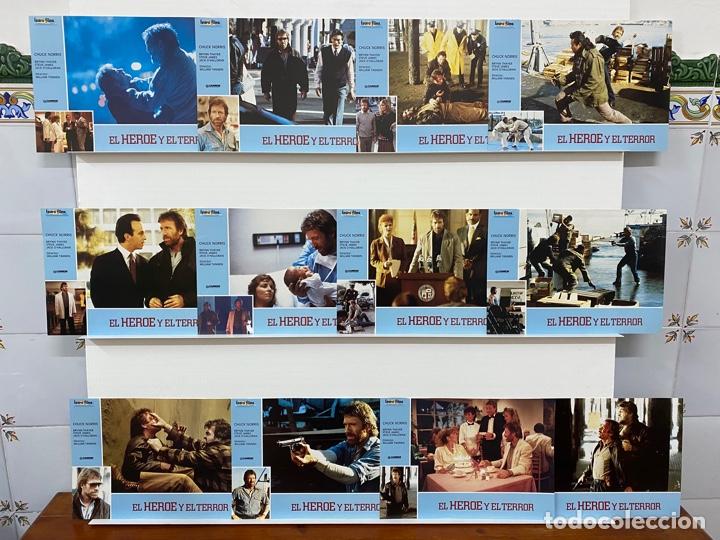Cin&eacute;ma: El h&eacute;roe y el terror. Chuck Norris, Brynn Thayer, Steve James, Jack O'H. 12 FOTOCROMOS ORIGINALES.