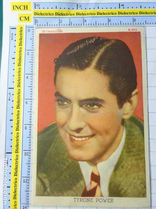Kino: ANTIGUO FOTO CROMO DE CINE. ACTORES ACTRICES. TYRONE POWER 20 CENTURY FOX K-39-2 246