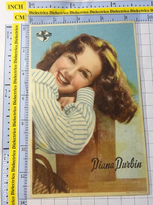 Cin&eacute;ma: ANTIGUO FOTO CROMO DE CINE. ACTORES ACTRICES. DIANA DURBIN PELICULAS UNIVERSAL. 263