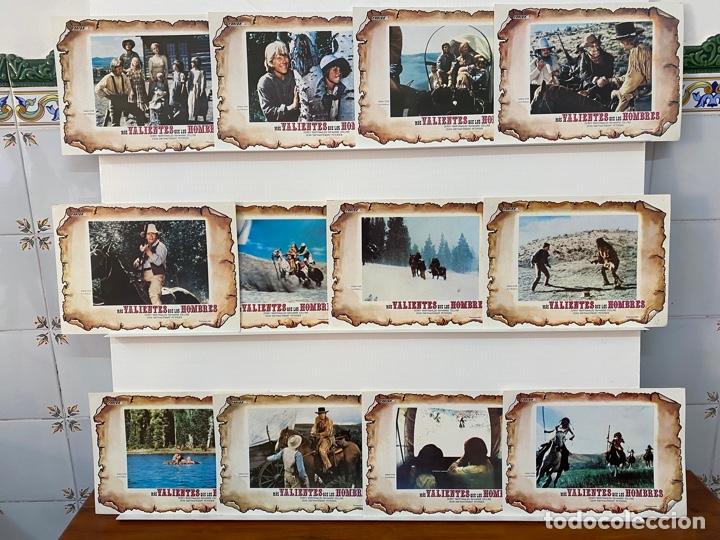 Cine: M&aacute;s valientes que los hombres. Dewey Martin, Aldo Ray, Anne Collings. 12 FOTOCROMOS ORIGINALES.