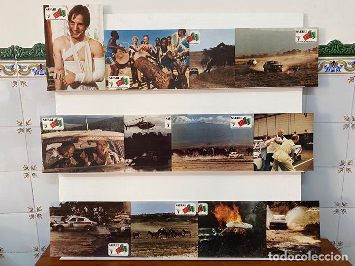 Cine: SAFARI RALLY JOE D'ALLESANDRO. 12 FOTOCROMOS ORIGINALES.