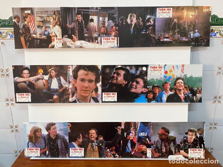 Cine: Turk 182. Timothy Hutton, Robert Urich, Kim Cattrall. 12 FOTOCROMOS ORIGINALES.