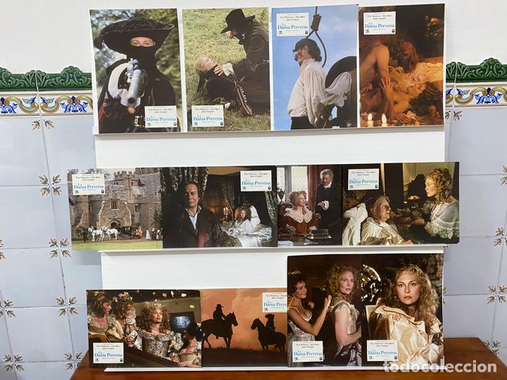 Cine: La dama perversa. Faye Dunaway, Alan Bates, John Gielgud, Denholm Elliott. 12 FOTOCROMOS ORIGINALES.