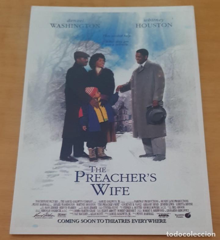 Cine: Postal LA MUJER DEL PREDICADOR 10x15 cm Penny Marshall Denzel Washington Whitney Houston