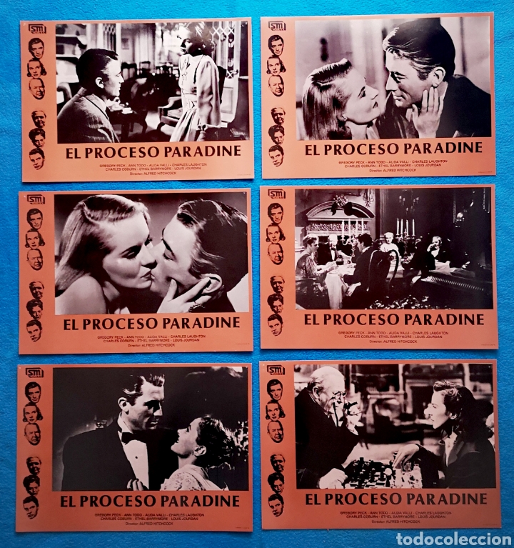Cine: EL PROCESO PARADINE - ALFRED HITCHCOCK - 12 FOTOCROMOS