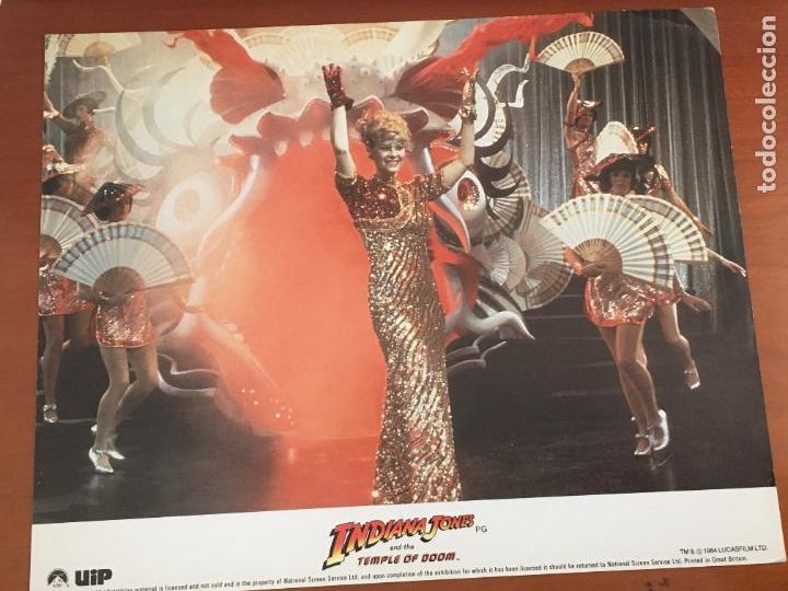 Cine: indiana jones y el templo maldito spielberg fotocromo americano original estreno Kate Capshaw