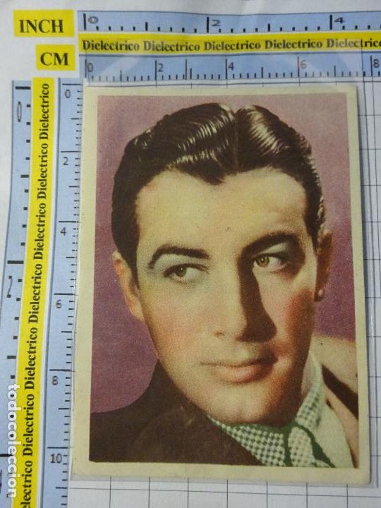 Cinema: ANTIGUO CROMO. EDITORIAL BRUGUERA. CROMOS CINEFOTO. CINE ACTRIZ ACTOR. ROBERT TAYLOR E-13-A N&ordm;1. 34