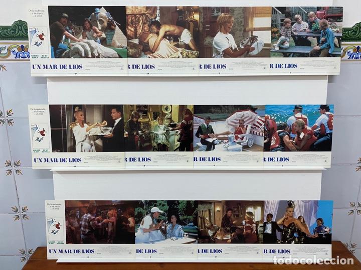 Cine: Un mar de l&iacute;os. Goldie Hawn, Kurt Russell, Edward Herrmann, Katherine H. 12 FOTOCROMOS ORIGINALES.