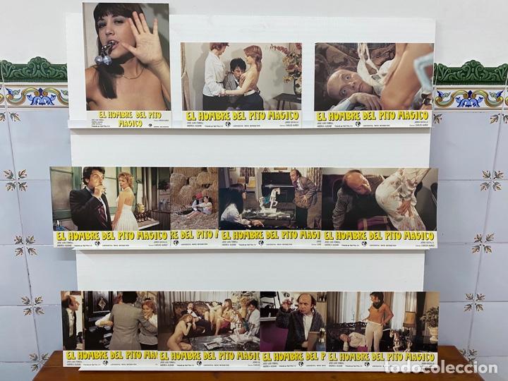 Cinema: El hombre del pito m&aacute;gico. Jordi Batalla, Josep Llu&iacute;s Fonoll, Lali Espinet.11 FOTOCROMOS ORIGINALES.