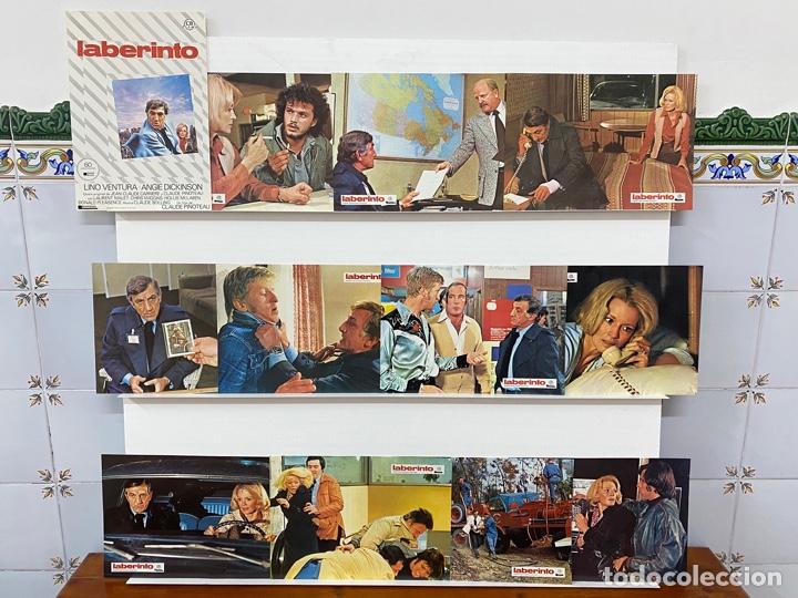 Cine: Laberinto. Lino Ventura, Angie Dickinson, Laurent Malet. 12 FOTOCROMOS ORIGINALES.