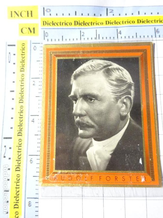 Kino: ANTIGUO FOTO CROMO DE CINE. BUNTE FILMBILDER ZUBAN N&ordm; 6. 415 RUDOLF FORSTER
