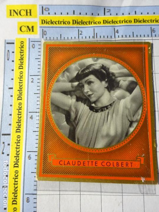 Kino: ANTIGUO FOTO CROMO DE CINE. BUNTE FILMBILDER ZUBAN N&ordm; 6. 471 CLAUDETTE COLBERT