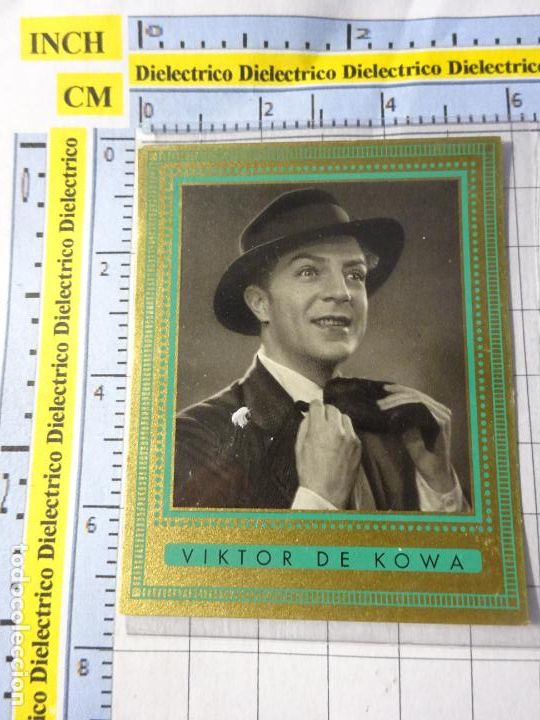 Kino: ANTIGUO FOTO CROMO DE CINE. BUNTE FILMBILDER ZUBAN N&ordm; 6. 489 VIKTOR DE KOWA