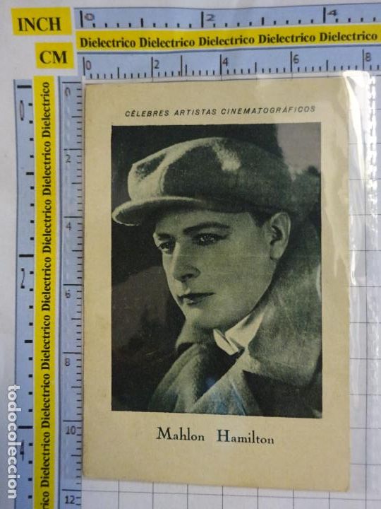 Cine: FOTO CROMO DE CINE. CHOCOLATE E. JUNCOSA. C&Eacute;LEBRES ARTISTAS CINEMATOGR&Aacute;FICOS. D 1 MAHLON HAMILTON