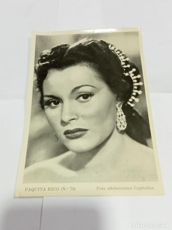 Cin&eacute;ma: OBSEQUIO REVISTA FLORITA. ARTISTAS DE LA PANTALLA. N&ordm; 70. PAQUITA RICO. 12 X 17 CM. VER