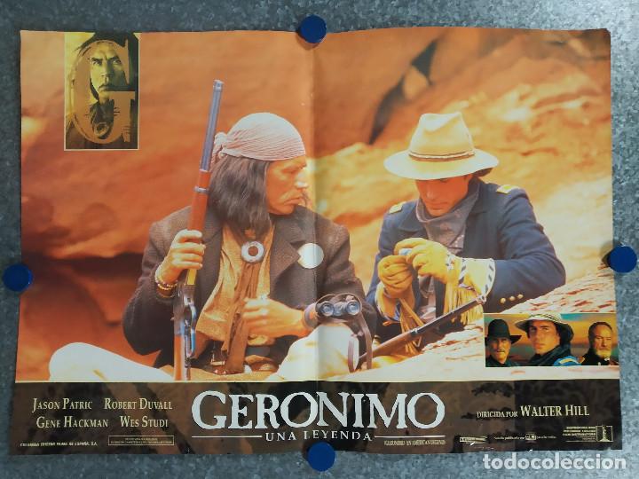 Cine: Ger&oacute;nimo, una leyenda Gene Hackman, Robert Duvall 8 FOTOCROMOS 4 DE 65 X 46 CM, Y 4 DE 39 X 29