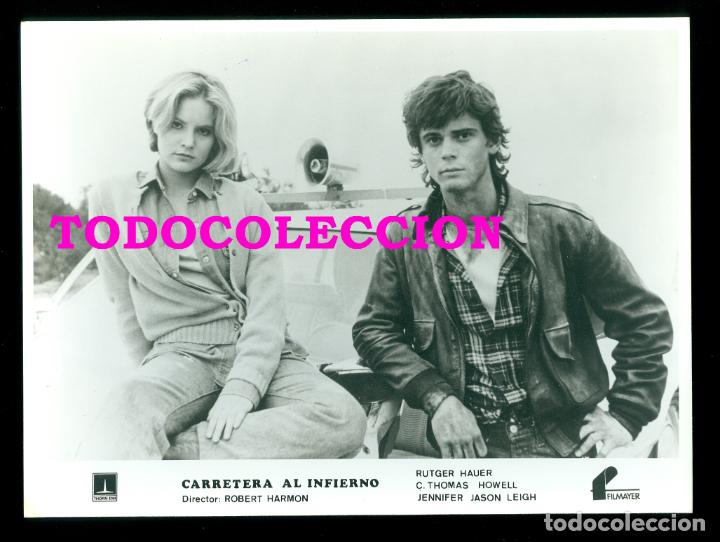 Cine: C. THOMAS HOWELL JENNIFER JASON LEIGH FOTOGRAFIA ORIGINAL CARRETERA AL INFIERNO 20 POR 25 CM