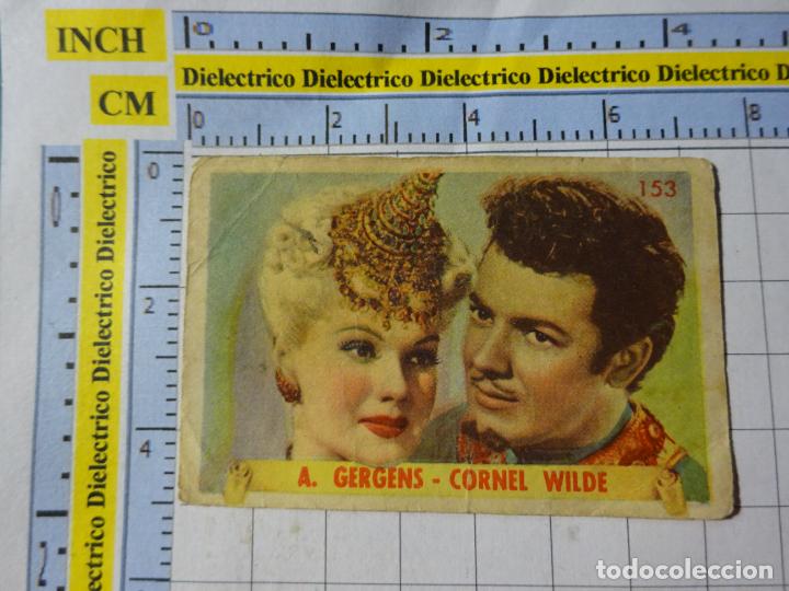 Cinema: ANTIGUO CROMO DE CINE. ARTISTAS CINEMATOGR&Aacute;FICOS. ESTRELLAS FAMOSAS. 153 GERGENS CORNEL WILDE. 3