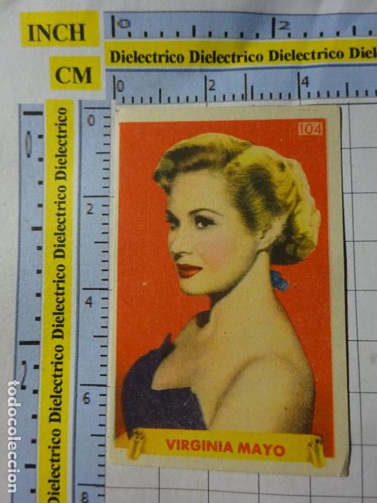 Cine: ANTIGUO CROMO DE CINE. ARTISTAS CINEMATOGR&Aacute;FICOS ESTRELLAS FAMOSAS. 104 VIRGINA MAYO 44