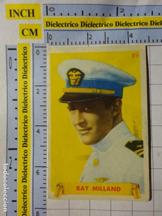 Cinema: ANTIGUO CROMO DE CINE. ARTISTAS CINEMATOGR&Aacute;FICOS ESTRELLAS FAMOSAS. 89 RAY MILLAND 61